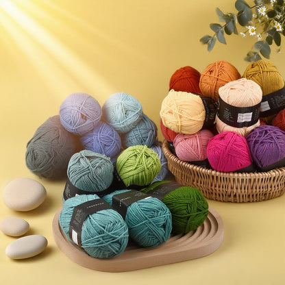 Fil à tricoter en coton doux, tissu mélangé, fil de velours en fibres épaisses, fil de laine au Crochet pour pull, bricolage