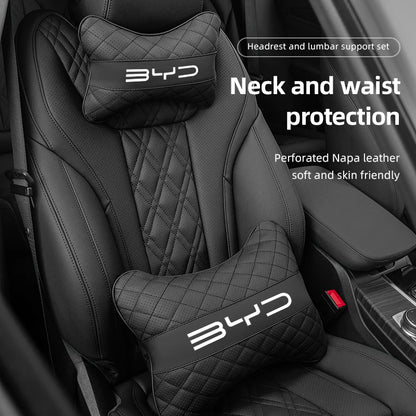 Oreiller de cou pour siège de voiture, appui-tête, coussin de soutien de la taille lombaire pour BYD Atto 3 Yuan Plus Han Tang EV F3 E6 Dmi Song F0 Qin Pro G3 Ea1