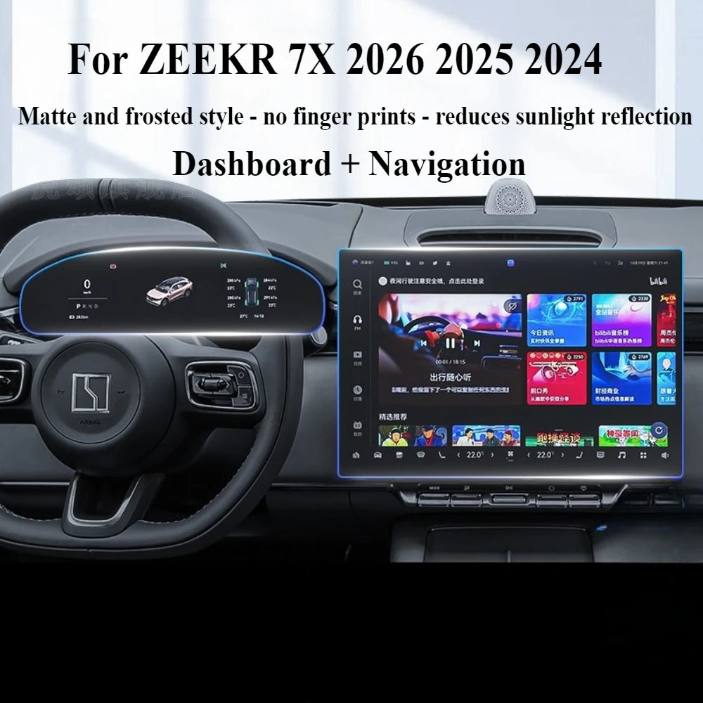 Verre trempé pour ZEEKR 7X 2026 2025 2024, accessoires de voiture, mat LCD, multimédia de Navigation GPS, Film de protection pour écran tactile