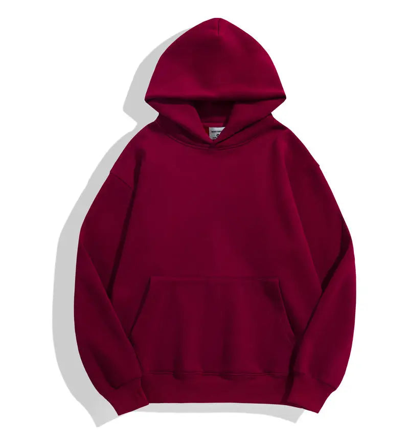 500GSM poids lourd mode hommes sweats à capuche nouveau automne hiver décontracté épais coton hommes haut couleur unie sweat à capuche mâle