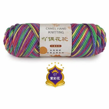 Fil de Barrage pour Ogo Tricot en Coton Mélangé, Peigné, Crochet Arc-en-ciel, DIY, Pull, Chapeau, 3mm, 100g