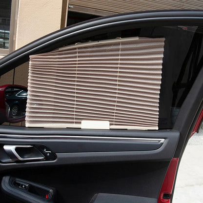 Parasol rétractable automatique pour voiture, 1 pièce, rideau de protection UV en maille pour fenêtre latérale de voiture, pare-soleil pliable
