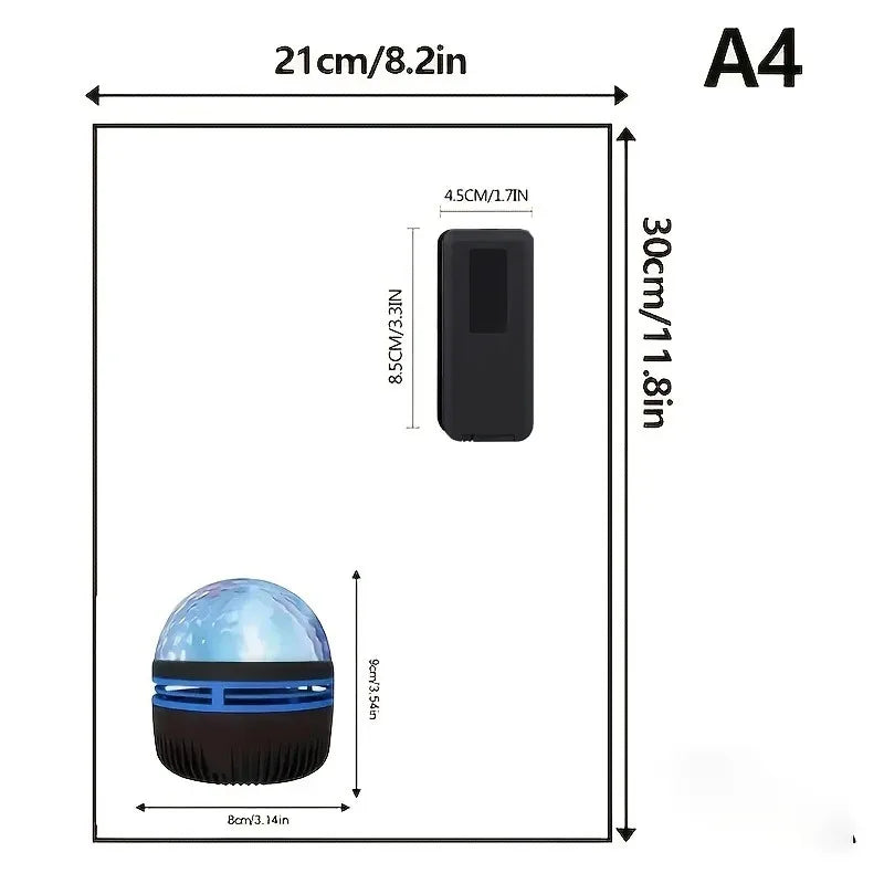 Projecteur LED Galaxy Star, alimenté par USB, vague d'ondulation d'eau, lampe de nuit télécommandée pour chambre à coucher, pour fête, cinéma maison, 1 pièce