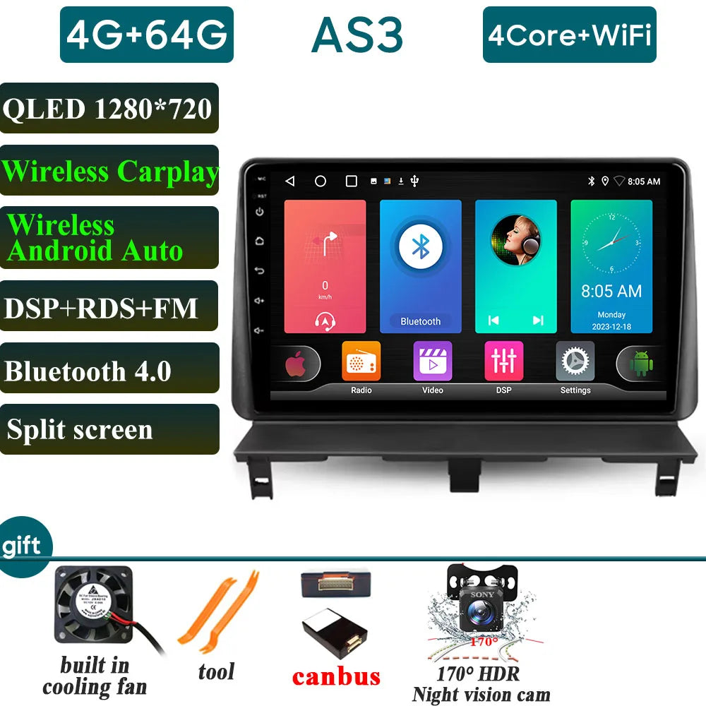 Autoradio Carplay pour Peugeot Partner 1 2002-2008 Partner origine 1 2008-2011 GPS Android Auto lecteur multimédia stéréo No 2din