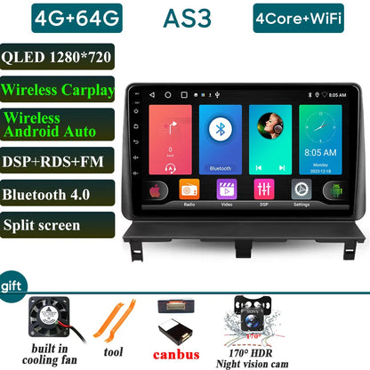 Autoradio Carplay pour Peugeot Partner 1 2002-2008 Partner origine 1 2008-2011 GPS Android Auto lecteur multimédia stéréo No 2din