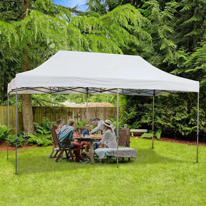 Tente pliante 10' x 20', auvent commercial instantané avec sac de transport, 6 sacs de sable, auvents d'extérieur pour festival, personnalisable