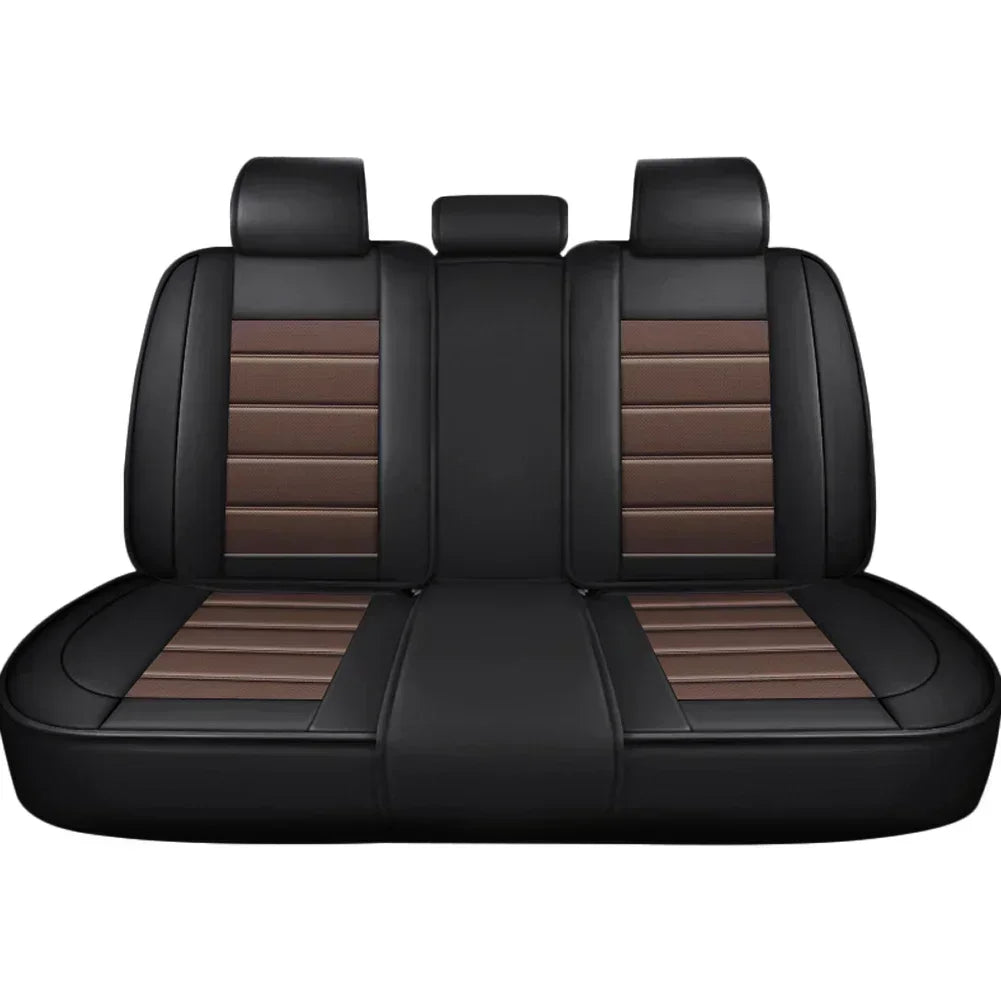 Ensemble complet de housses de siège de voiture en cuir PU, protection de banc fendue avant et arrière, quatre saisons universelles, adaptées à la plupart des accessoires de voiture SUV