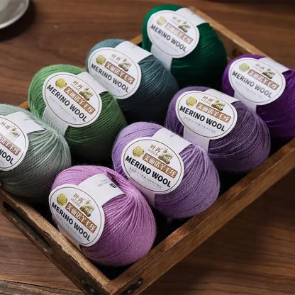 Rouleau de fil de laine mérinos doux pour bébé, 50g/rouleau, 100M, anti-boulochage, bricolage, tricot à la main, écharpe au Crochet, vêtements, chapeaux