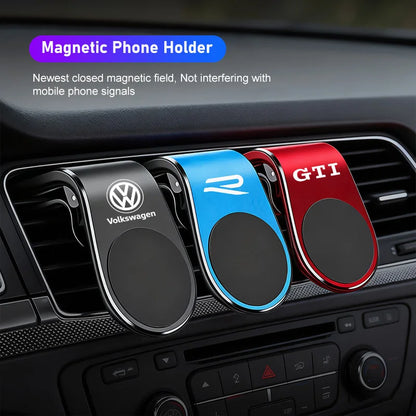 Support de téléphone magnétique pour voiture, support de navigateur GPS, accessoires pour VW GTI Polo Golf Passat Tiguan Arteon Touareg CC Taigo Caddy Jetta