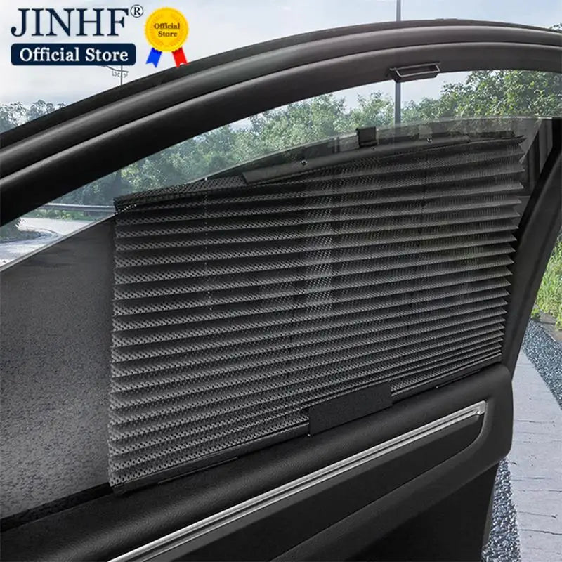 Parasol rétractable automatique pour voiture, 1 pièce, rideau de protection UV en maille pour fenêtre latérale de voiture, pare-soleil pliable