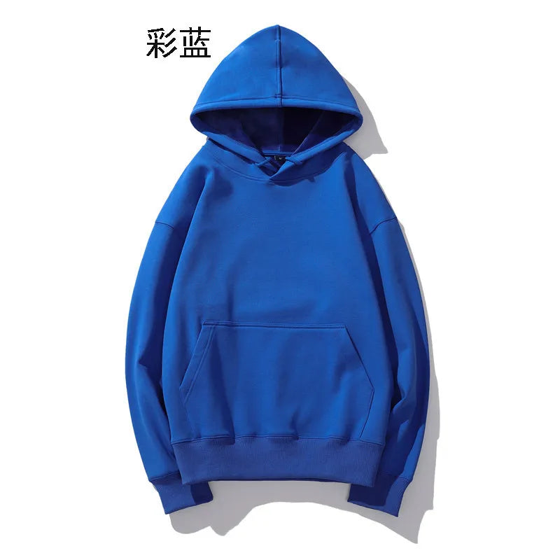 Pull en peluche à épaules dénudées pour hommes, Logo personnalisé, ample, couleur unie, grande taille, Hip-hop, rue, pull vierge
