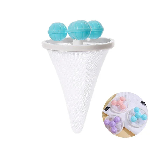 Sac filtrant réutilisable pour machine à laver, attrape-cheveux, peluches, poils d'animaux, vêtements, livres, outils, sac de collecte, boule à linge, D343