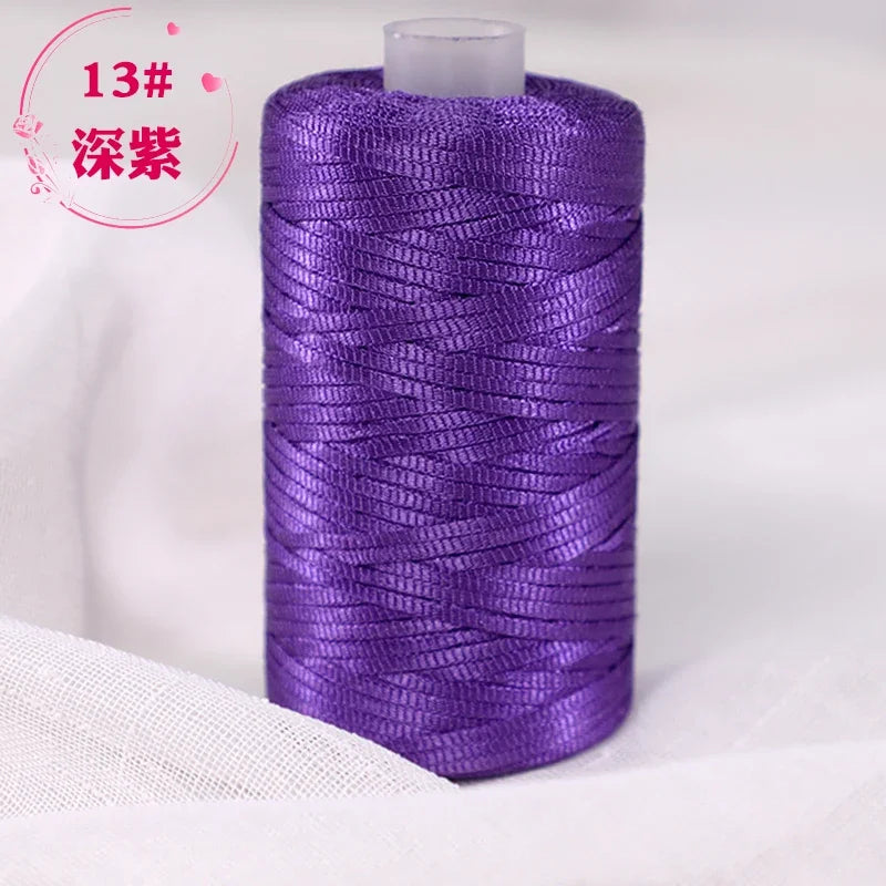 Fil de Crochet d'été en Satin, 100g/bobine, sangle conçue, fil fantaisie mélangé pour bricolage, chapeau, sac à main, pull, chapeau, 1 pièce