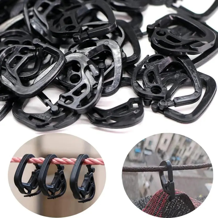 Clips et crochets en plastique réutilisables pour toile d'ombrage, fixation coupe-vent pour filet pare-soleil, boucle de fixation pour abris de jardin et tentes