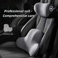 Ensemble de Support lombaire ergonomique pour appui-tête de voiture, coussin de Protection du cou en mousse à mémoire de forme, housse en peluche respirante, fournitures universelles pour véhicule