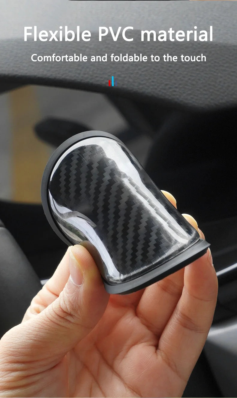 Tapis de tasse d'eau intérieur de voiture en fibre de carbone, 2 pièces, sous-verres antidérapants pour Fiat 500 500C 2012 500X 500L Abarth 695, accessoires automobiles