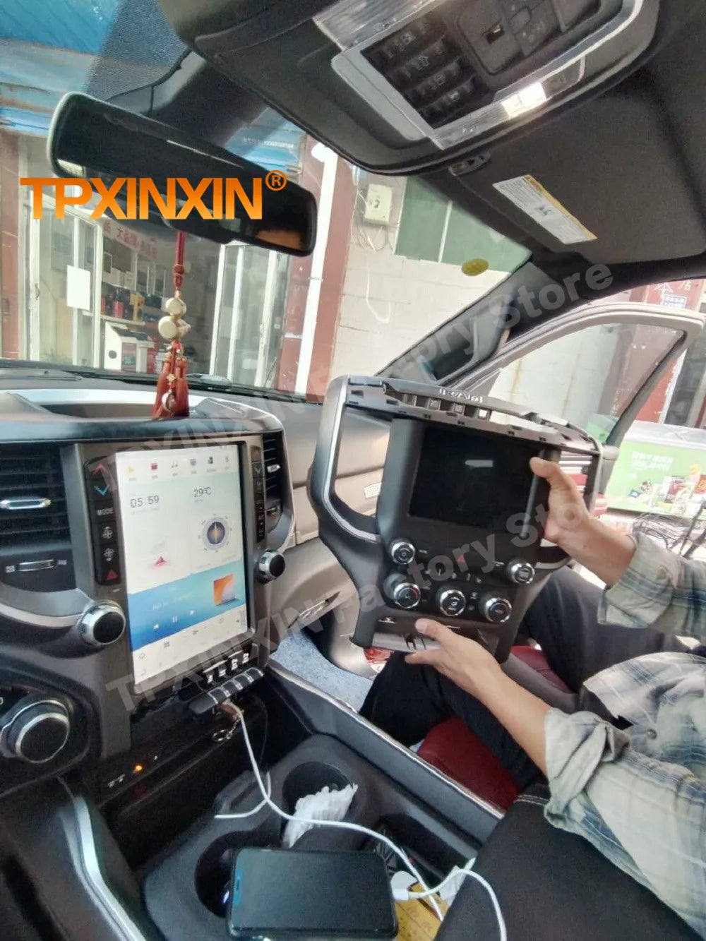 Android 13 multimédia stéréo pour Dodge RAM 2018 ~ 2020 GPS Navigation Auto vidéo Radio récepteur lecteur Qualcomm 8 core unité principale