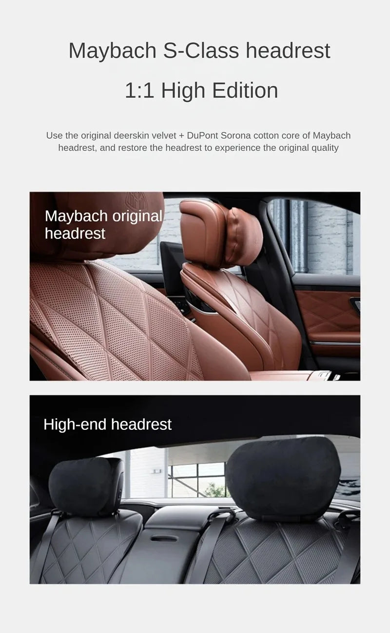 Appui-tête de voiture en coton à mémoire de forme, 2 pièces, Support de cou, accessoires de voiture, classe de siège, doux, universel, réglable, oreiller de voiture, coussin de repos du cou