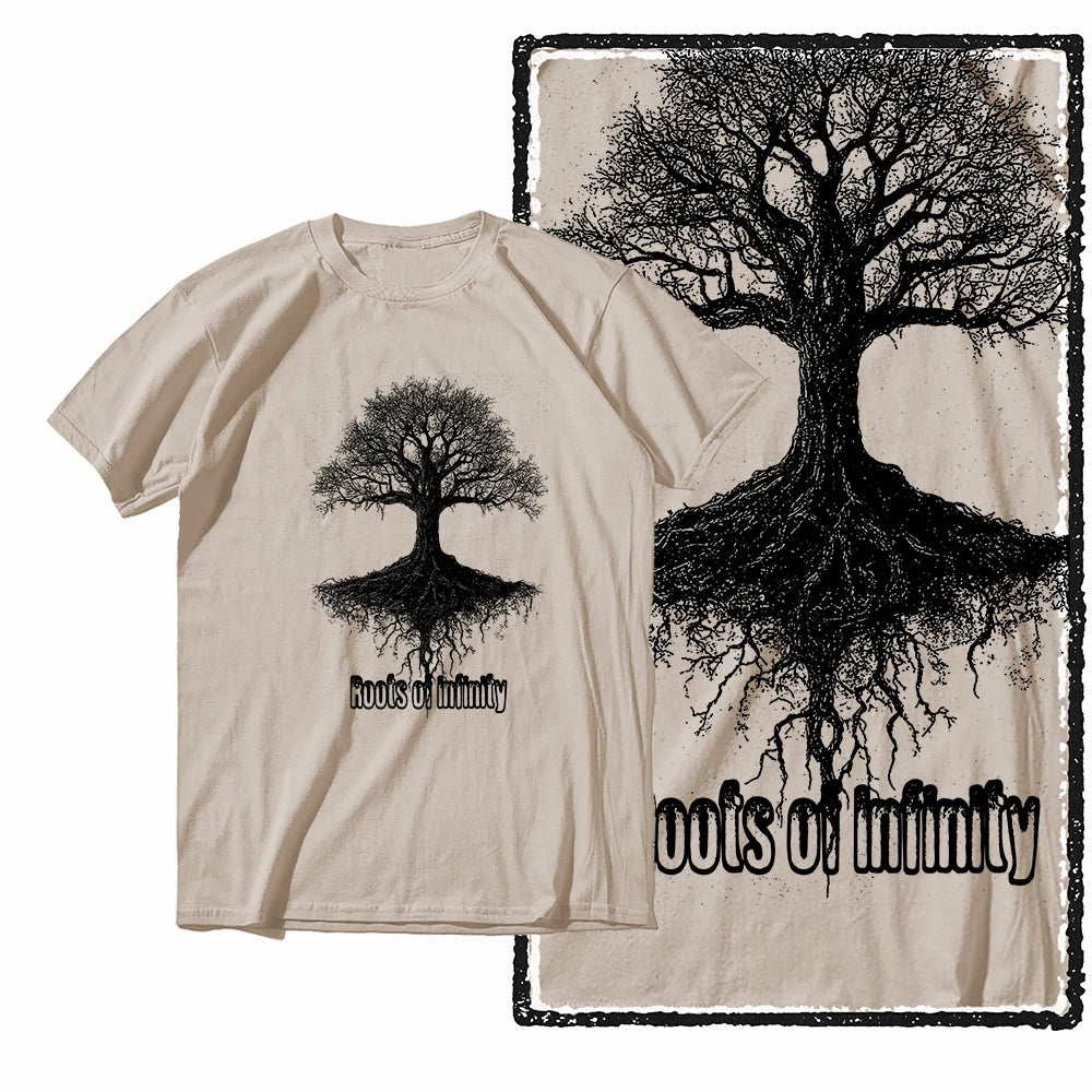 Coolmind MAX yggdrasil printed Exclusive graphic men T shirt 100% cotton big size streetwear men tshirt cool t-shirt tee shirts