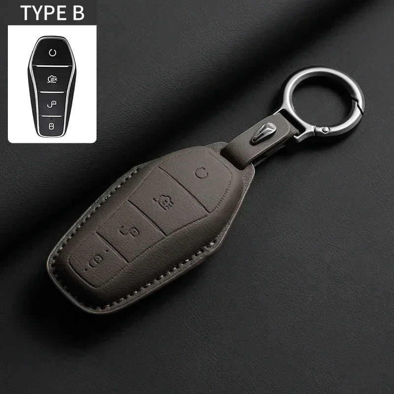 Étui de protection pour clé de voiture, support pour BYD Han Ev Tang Dm Qin PLUS Song Pro MAX Yuan DolDave E2, protecteur de clé automatique, accessoires de voiture