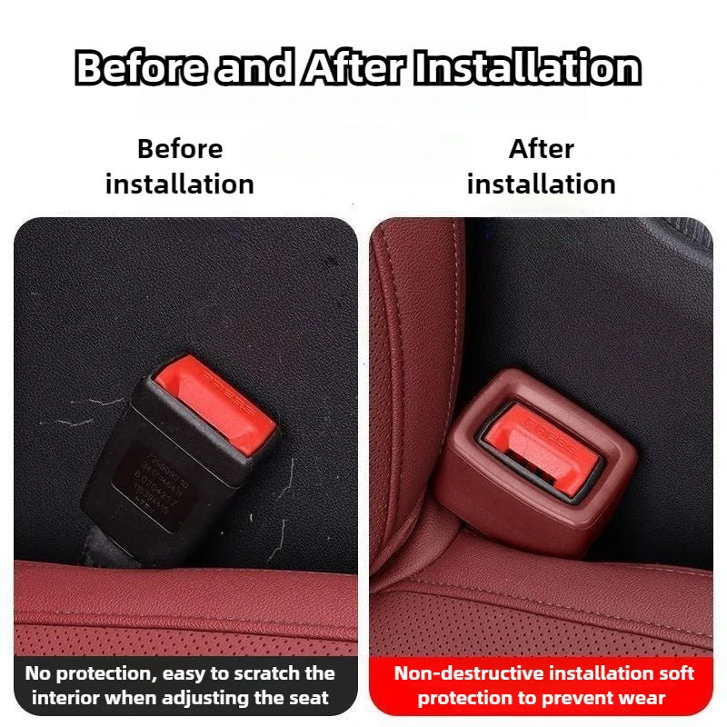 Couvercle de boucle de ceinture de sécurité de voiture, anti-rayures, protecteur de bouton de ceinture de sécurité, support de ceinture de sécurité, accessoires d'intérieur automobile