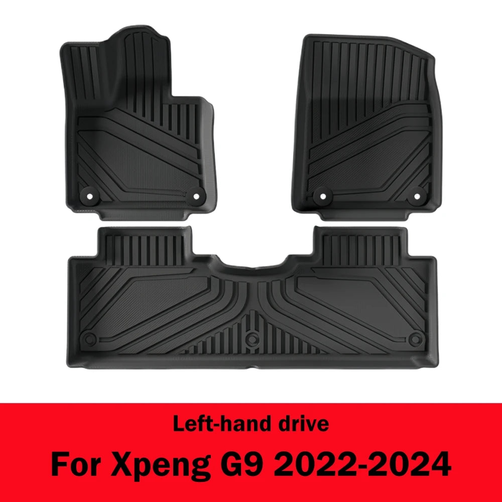 Tapis de sol 3D TPE pour Xpeng G9, tapis de coffre, doublure de cargaison, imperméable, inodore, toutes saisons, polymères, LHD, 2022-2024
