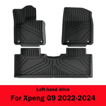 Tapis de sol 3D TPE pour Xpeng G9, tapis de coffre, doublure de cargaison, imperméable, inodore, toutes saisons, polymères, LHD, 2022-2024