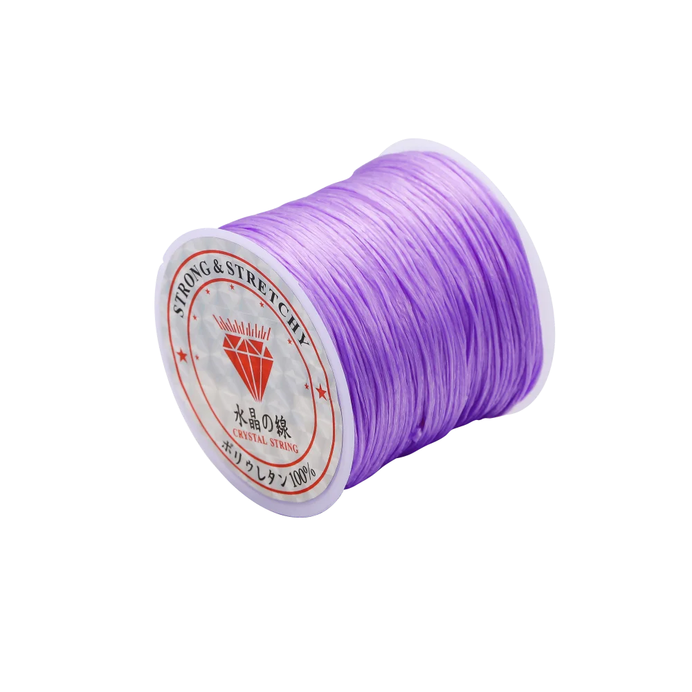 Fil élastique rond en cristal, 10 mètres, 0.7mm, cordon extensible en caoutchouc et Nylon pour la fabrication de bijoux, Bracelet de perles
