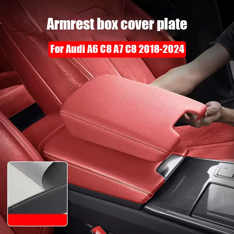 Boîte d'accoudoir de voiture, plaque de couverture décorative, pièces de modification intérieure, pour Audi A6 C8 A7 C8 2018 2019 2020 2021 2022 2023 2024