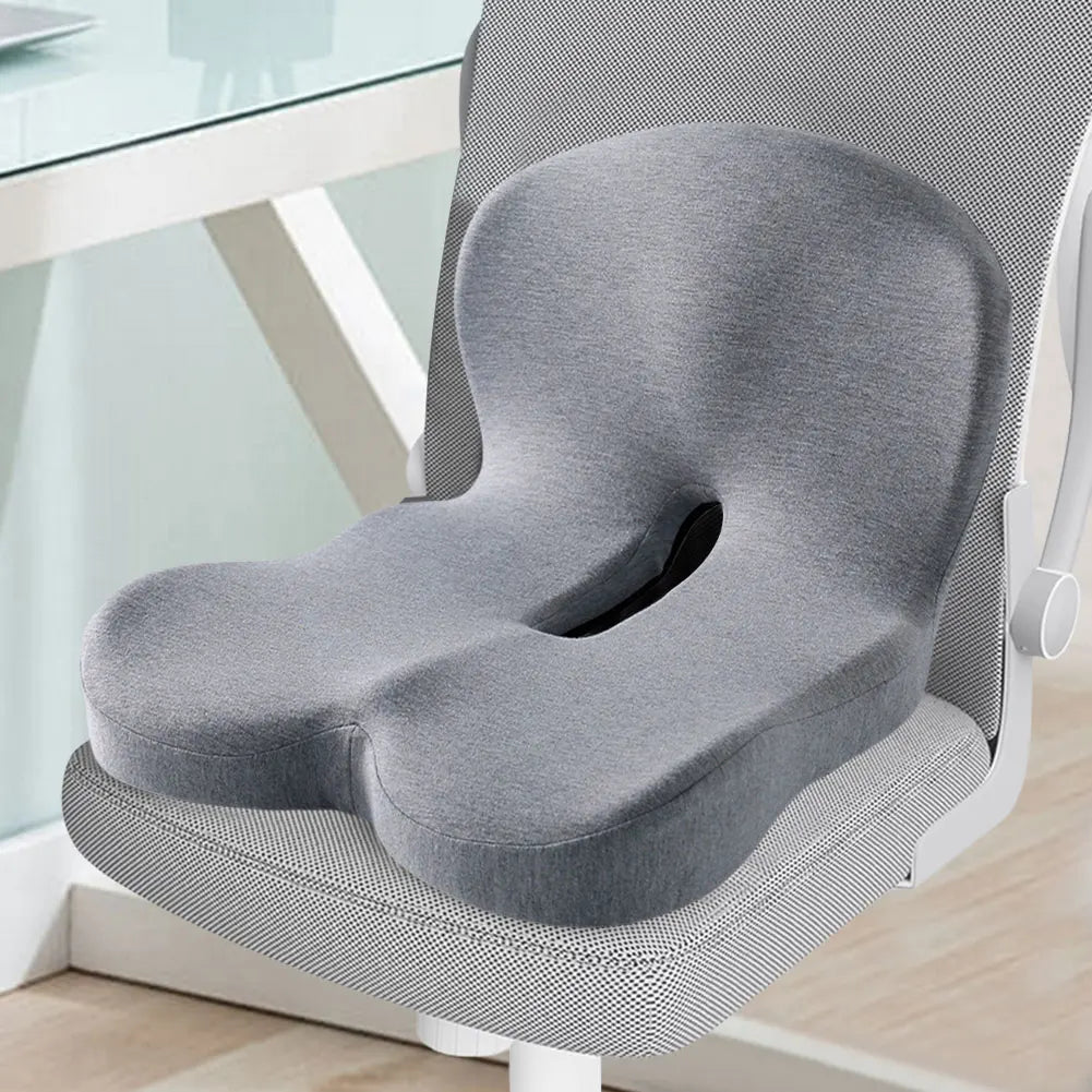 Coussin de chaise de bureau intégré en forme de L en mousse à mémoire de forme, avec Support arrière, coussin de siège de voiture pour employés de bureau, conducteurs de voiture