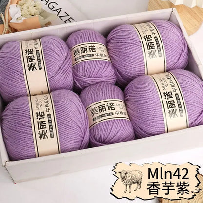 Fil de laine mi-épais pour chaussettes, tricot à la main, pull, pantalon, foulards, vêtements en cachemire mérinos, fil de Crochet doux pour bébé, 500 g/ensemble