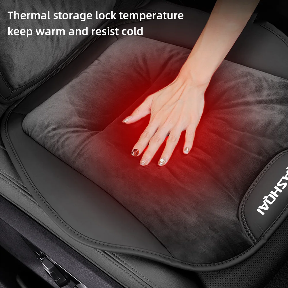 Housse de siège de voiture en flanelle, pour Nissan Qashqai J10 J11 J12, coussin de siège avant/arrière de voiture en peluche chaud d'hiver, accessoires d'intérieur automobile