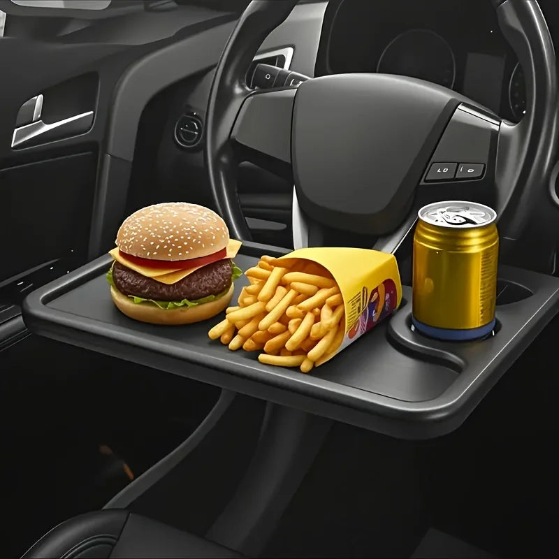 Plateau de volant 2 en 1 – Votre bureau de voiture pour les repas, le travail et la lecture. Ajustement durable et universel. Boutique maintenant!