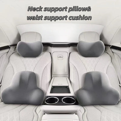 Oreiller cervical en mousse à mémoire de forme pour voiture, coussin de soutien lombaire pour le dos, appui-tête universel pour voitures, accessoires d'intérieur de voiture, fournitures de véhicule