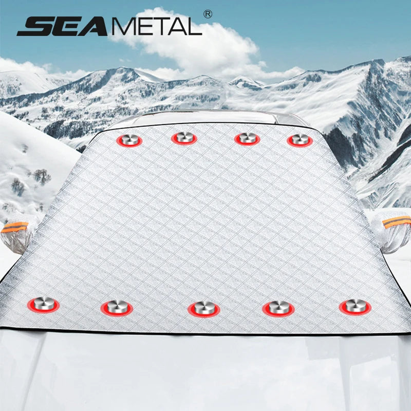 SEAMETAL pare-brise couverture de neige pour SUV/MPV grande taille pare-brise magnétique bouclier de neige Anti givré voiture pare-soleil couverture de Protection
