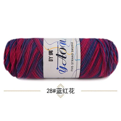 Fil à tricoter à la main en coton au lait coloré, 100g, section teinte au Crochet, ligne de fil, couverture, châle, chapeau, chaussettes, 200 mètres, 1 pièce