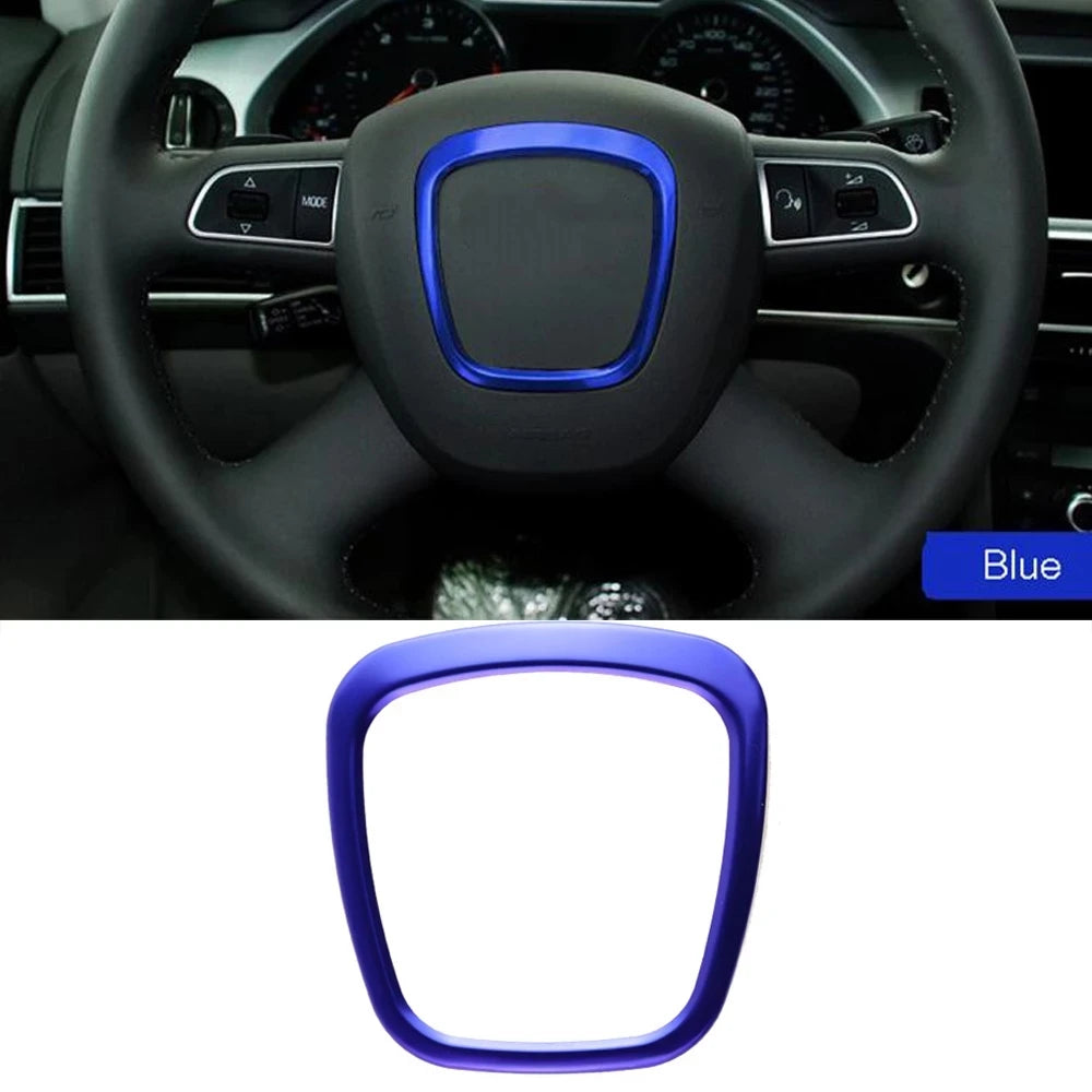 Autocollants de couverture de logo central de volant de voiture, garniture pour Audi A4 B6 B7 B8 A6 C6 A5 Q7 Q5 A3 8P S3 8, accessoires d'intérieur
