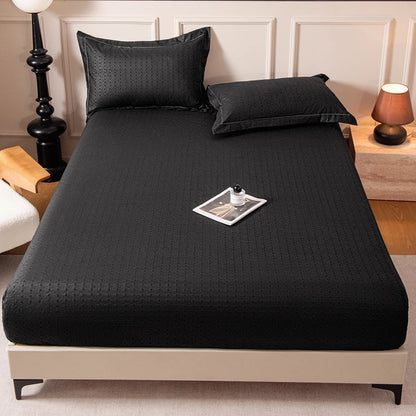 Housse de matelas unie douce pour la maison, drap-housse avec bande élastique pour lit simple, double, king, queen 90/120/150/180/200CM