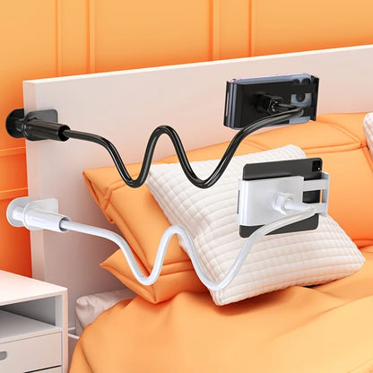 Support de téléphone pour tablette rotatif à 360 degrés, Base en spirale, adapté aux lits, têtes de lit, bureaux, support de tablette pour téléphone à bras Long