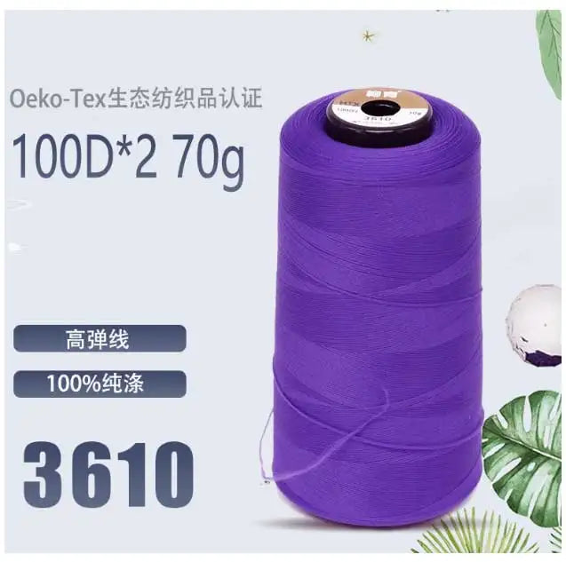 Fil de nylon à haute élasticité en polyester de 3000 mètres - Fil de surjet dense 200D pour rideaux, sous-vêtements et emballage décoratif