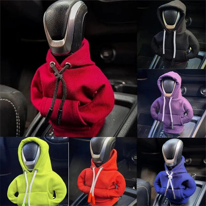 Sweat à capuche à la mode pour voiture, couvercle de pommeau de levier de vitesse, poignée manuelle, décoration de levier de vitesse, accessoires d'intérieur automobile, nouvelle collection 2024