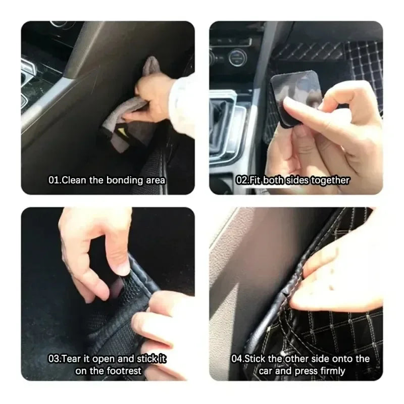 Autocollants en fibre de carbone pour tapis de voiture, double face, haute adhérence, patchs pour tapis de sol, tapis de pied pour la maison, bandes coordonnantes, nouveaux patchs