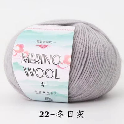 Rouleau de fil de laine mérinos pour bébé, 50 g/rouleau, 130 M/rouleau, bricolage tricoté à la main, écharpe au Crochet, vêtements, chapeaux