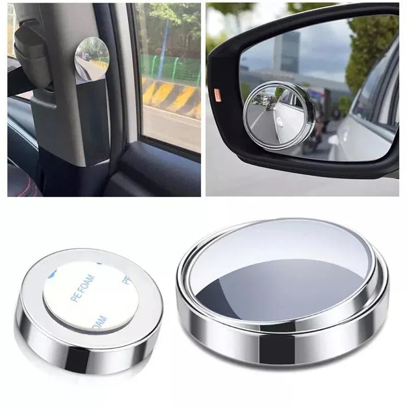 Rétroviseur circulaire d'angle mort de voiture, rétroviseur latéral adhésif, angle de vision accru de 360 degrés, accessoires de voiture