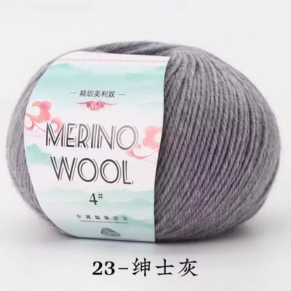 Rouleau de fil de laine mérinos pour bébé, 50 g/rouleau, 130 M/rouleau, bricolage tricoté à la main, écharpe au Crochet, vêtements, chapeaux