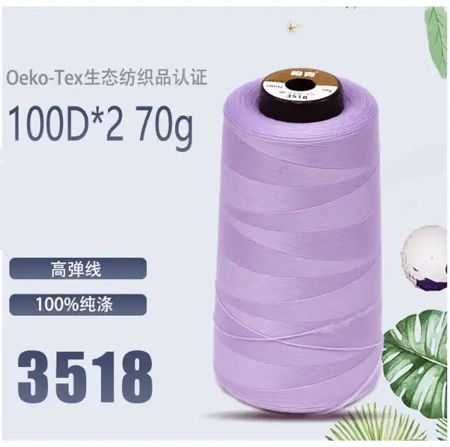 Fil de nylon à haute élasticité en polyester de 3000 mètres - Fil de surjet dense 200D pour rideaux, sous-vêtements et emballage décoratif
