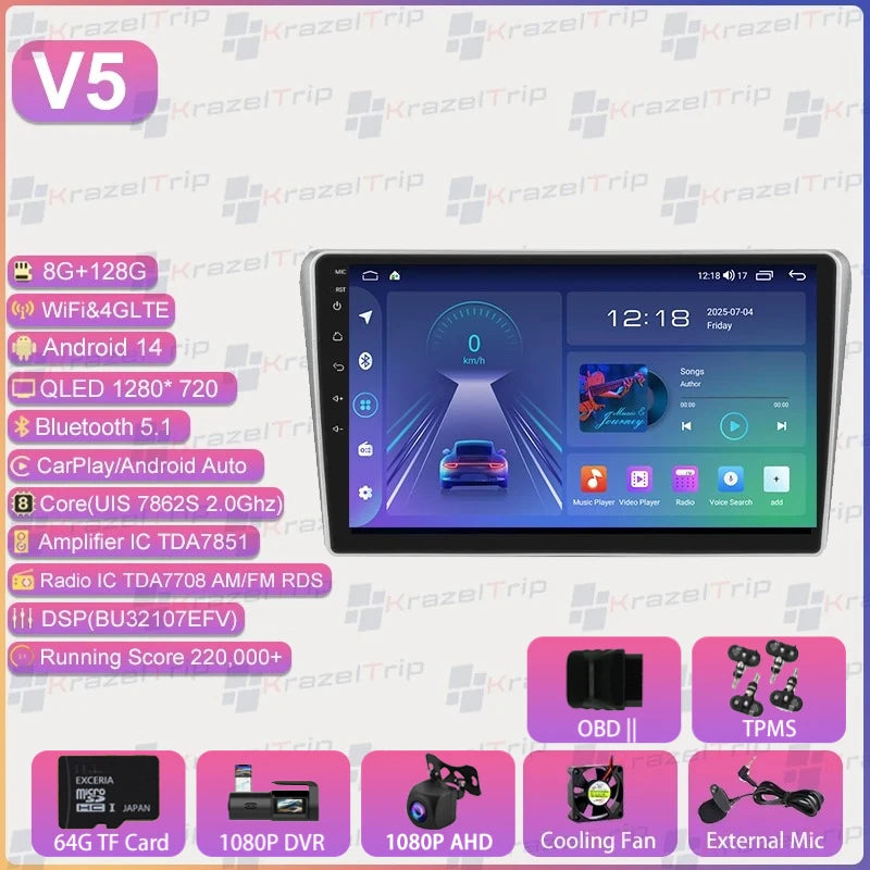 FYT 7862s 8 Core Carplay Android Auto autoradio pour Toyota Avensis T25 2002 2003 2004 2005 2006 2007 2008 Autoradio 4G DSP QLED