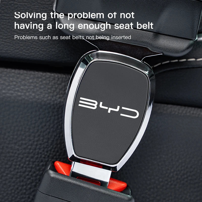 Boucle d'extension de ceinture de sécurité de voiture, accessoires de couverture de ceinture de sécurité pour BYD Atto E6 Tang E3 E9 F3 Song F3R Qing Yuan D1 S6 F0 E5 E2 E1