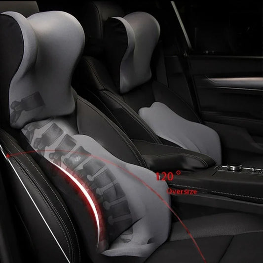 Coussin de soutien lombaire universel en mousse à mémoire de forme pour voiture, oreiller de confort pour le cou, accessoires automobiles généraux