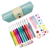 Ensemble de crochets en fil Ogo Grossier avec étui, poignée ergonomique, kit de 11 crochets colorés pour la colonne vertébrale, cadeaux de grand-mère